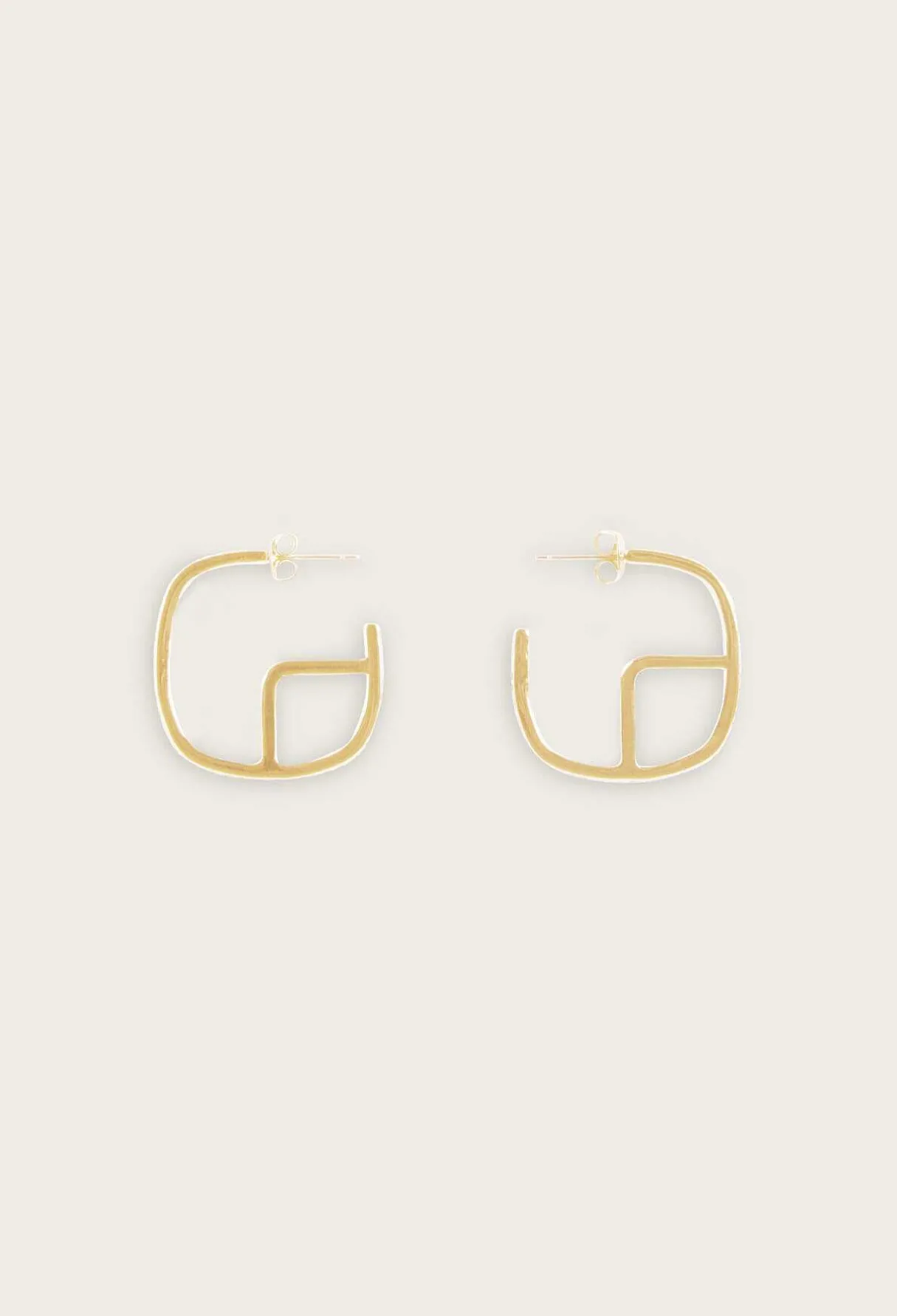 Online Golden Brass Cp Hoop Earrings Women Jewellery And Scrunchies