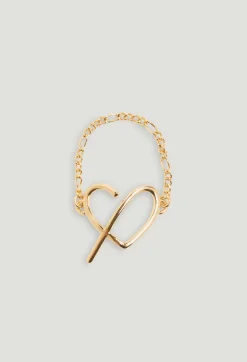 Clearance Golden Cp Heart Chain Ring Women Jewellery And Scrunchies
