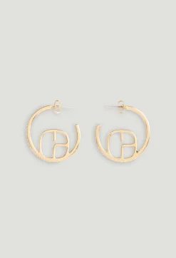 Best Golden Cp Single Hoop Earring Women Jewellery And Scrunchies