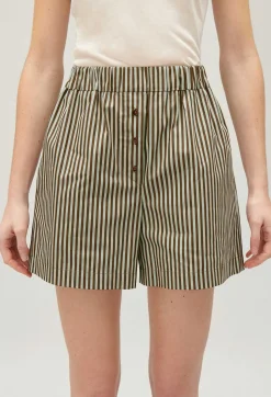 Cheap Green Striped Shorts Women Skirts And Shorts