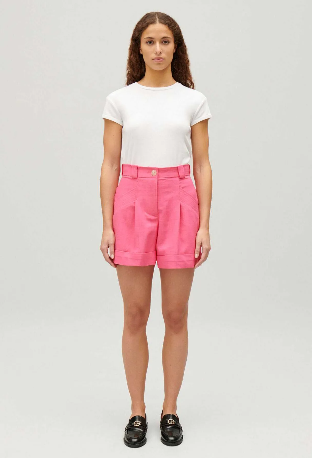 Outlet High Waisted Pink Short Women Skirts And Shorts