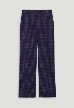 Flash Sale Indigo Checked Suit Trousers Women Jeans And Trousers