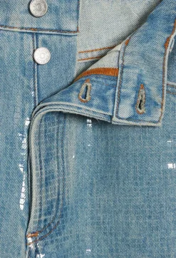 Fashion Jean With Claude Blue Glitter Effect Women Jeans And Trousers