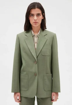 Best Sale Khaki Suit Jacket Women Blazers