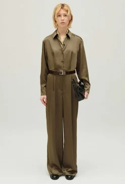 Clearance Khaki Trouser Suit Women Jumpsuits