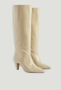 Shop Leather Knee-High Boots Women Booties And Boots