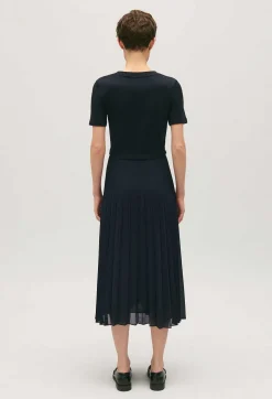 Fashion Long Dual-Fabric Twist Dress Women Dresses
