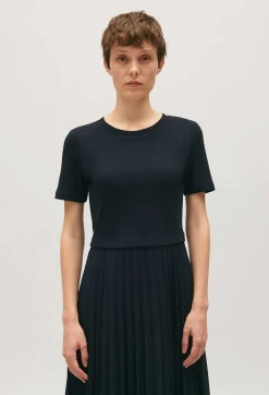 Fashion Long Dual-Fabric Twist Dress Women Dresses
