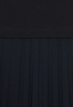 Fashion Long Dual-Fabric Twist Dress Women Dresses