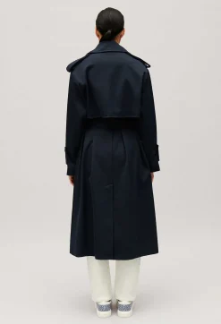 Online Long Navy Trench Coat Women Jackets And Coats