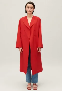 Best Long Red Trench Coat Women Jackets And Coats