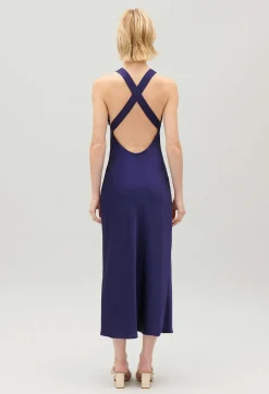 Outlet Long Satin Dress Women Dresses