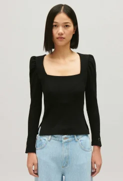 Online Long Sleeved Ribbed T-Shirt Women Sweaters And Cardigans