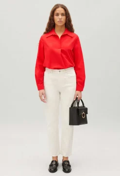 New Long-Sleeved Cotton Blouse Women Tops And Shirts