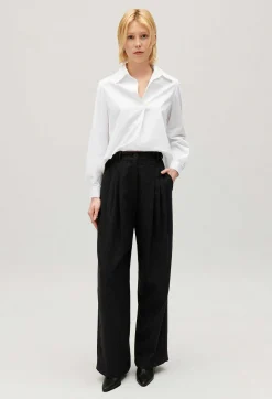 Hot Long-Sleeved Cotton Blouse Women Tops And Shirts