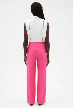 Sale Loose Pink Trousers Women Jeans And Trousers