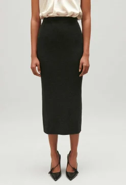 Discount Marled Grey Knit Maxi Skirt Women Skirts And Shorts