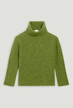 Hot Matcha Knitted Polo Neck Jumper Women Sweaters And Cardigans
