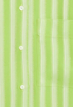 Cheap Matcha Striped Floaty Shirt Women Tops And Shirts