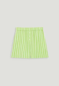 Flash Sale Matcha Striped Loose-Fit Shorts Women Skirts And Shorts