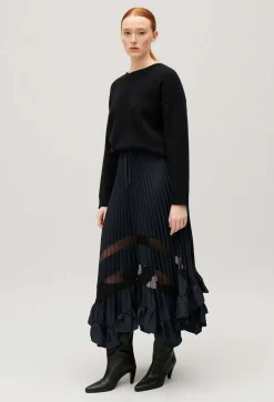 Discount Midi Pleated Skirt Women Skirts And Shorts