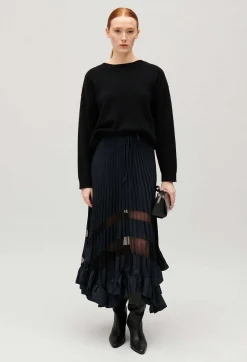 Discount Midi Pleated Skirt Women Skirts And Shorts