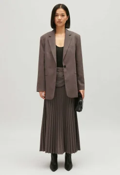 Hot Mocha Brown Suit Jacket Women Blazers