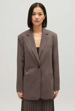 Hot Mocha Brown Suit Jacket Women Blazers