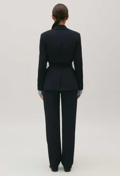Shop Navy Blue Suit Jacket Women Blazers