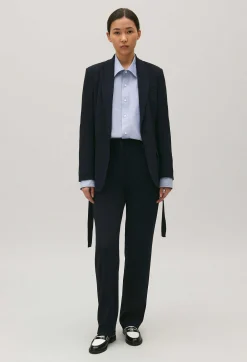 Shop Navy Blue Suit Jacket Women Blazers