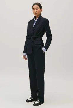 Shop Navy Blue Suit Jacket Women Blazers