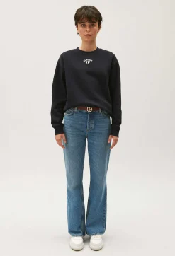 Sale Navy Blue Sweatshirt Women Sweaters And Cardigans