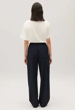 Clearance Navy Cargo Trousers Women Jeans And Trousers