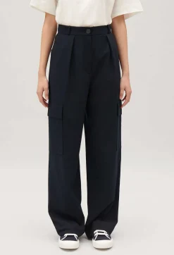 Clearance Navy Cargo Trousers Women Jeans And Trousers