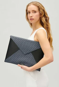 Shop Navy Monogrammed Laptop Sleeve Women Small Leather Goods