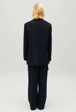 Flash Sale Navy Oversized Suit Jacket Women Blazers