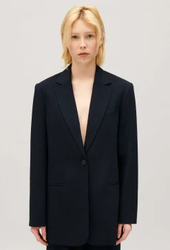 Flash Sale Navy Oversized Suit Jacket Women Blazers
