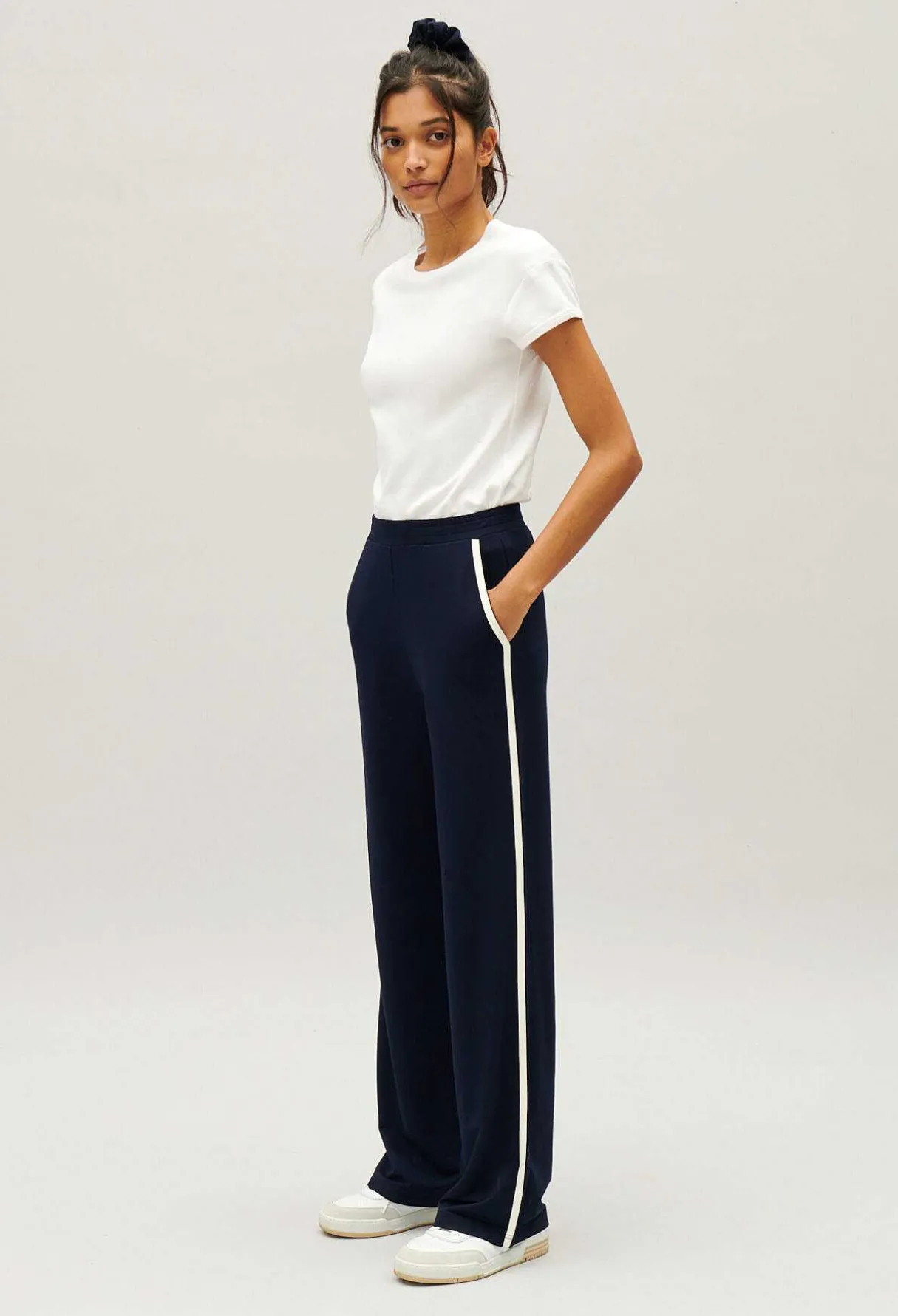 Store Navy Sports Trousers Women Jeans And Trousers