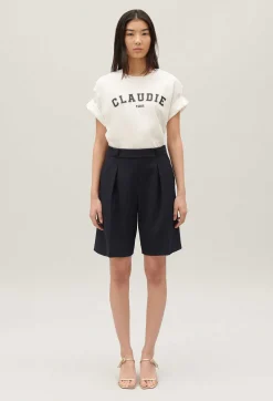 Store Navy Straight Bermuda Shorts Women Skirts And Shorts