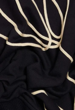 Online Navy Sweatshirt With Flower Embroidery Women Sweaters And Cardigans
