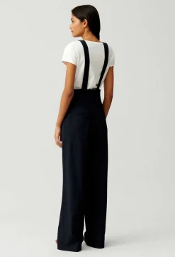 New Navy Trousers With Braces Women Jeans And Trousers
