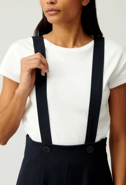 New Navy Trousers With Braces Women Jeans And Trousers