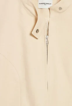 Sale Pale Beige Biker Jacket Women Blazers