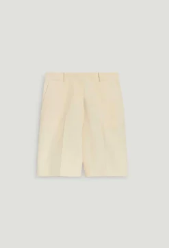 Flash Sale Pale Beige Cotton Bermuda Shorts Women Skirts And Shorts