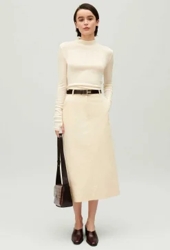 Best Pale Beige Midi Skirt Women Skirts And Shorts