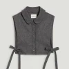 Best Pale Grey Knitted Removable Collar Women Shawls And Collars