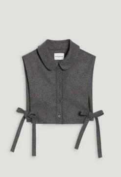 Best Pale Grey Knitted Removable Collar Women Shawls And Collars