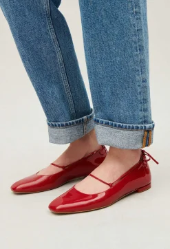 Hot Patent Leather Ballet Pumps Women Sandals, Pumps And Mules