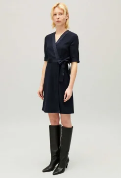 Shop Plain Wrap Dress Women Dresses