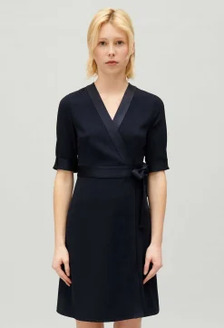 Shop Plain Wrap Dress Women Dresses